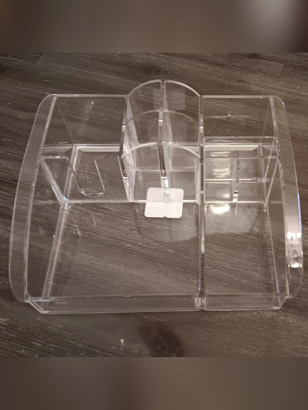 Clear Acrylic Makeup Organizer with Multi-Compartment Storage